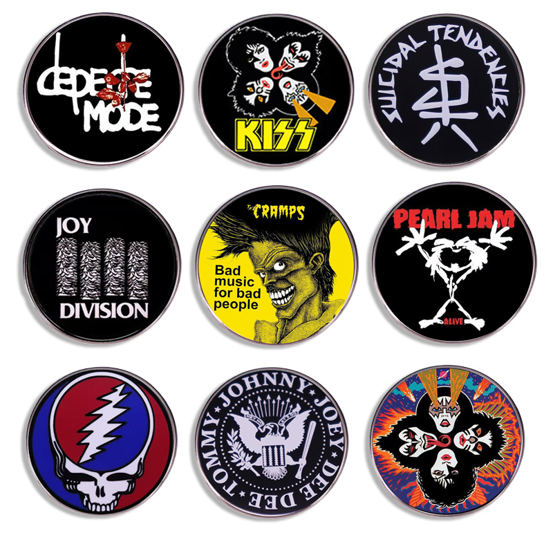 Audio Music Lollipop - Pin de solapa redondo de banda