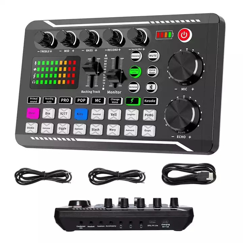 Audio Music Voice Changer - Tarjeta de sonido en vivo F998,