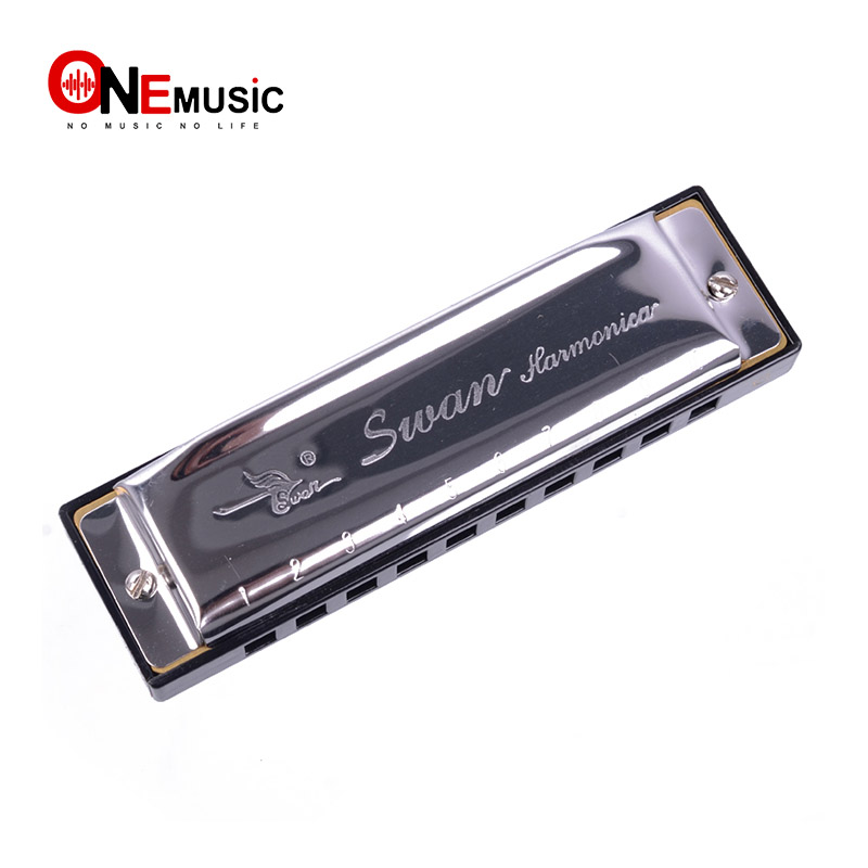 Harmonica 10 Hole - SWAN Harmonica-armónica de acero inoxidable con