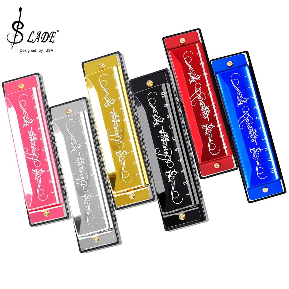 Harmonica 10 Hole - Armónica SLADE profesional de 10 agujeros,