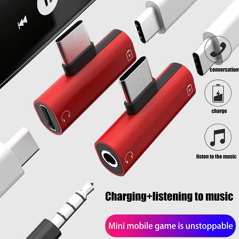Audio And Music Splitter - Adaptadores metálicos USB tipo C a