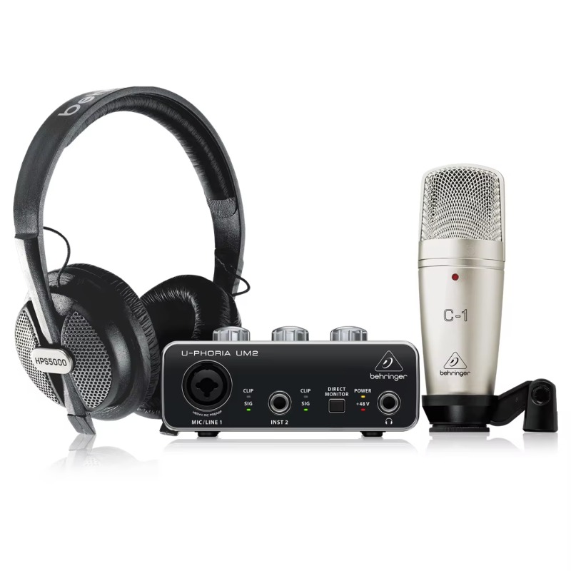 Audio Interface Usb - Paquete Completo de Grabación Behringer U-Phoria