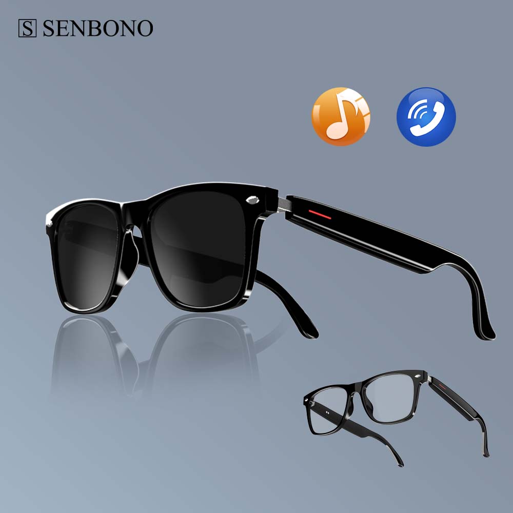 Audio Music Light - Gafas inteligentes SENBONO E13: lentes de
