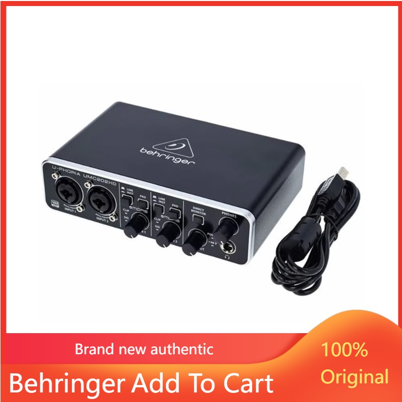 Audio Interface Usb - Tarjeta de Sonido Behringer U-Phoria UMC202HD