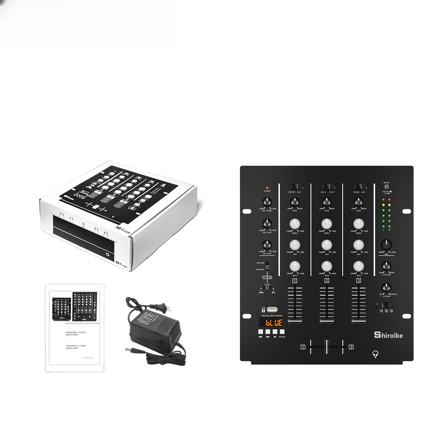 Mezclador de DJ de 4 Canales,  - Audio Interface Usb reseña y precio