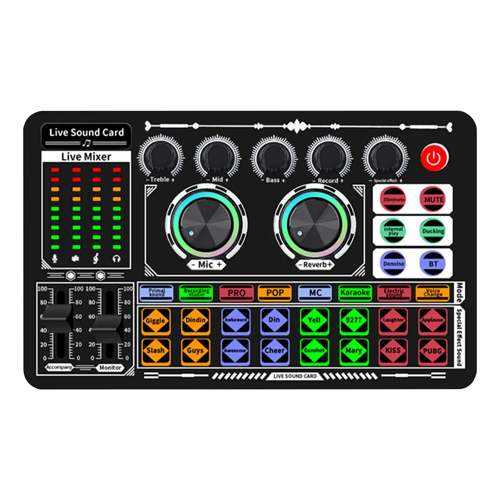 Mezclador de Audio USB, tarjet - Audio Music Voice Changer reseña y precio