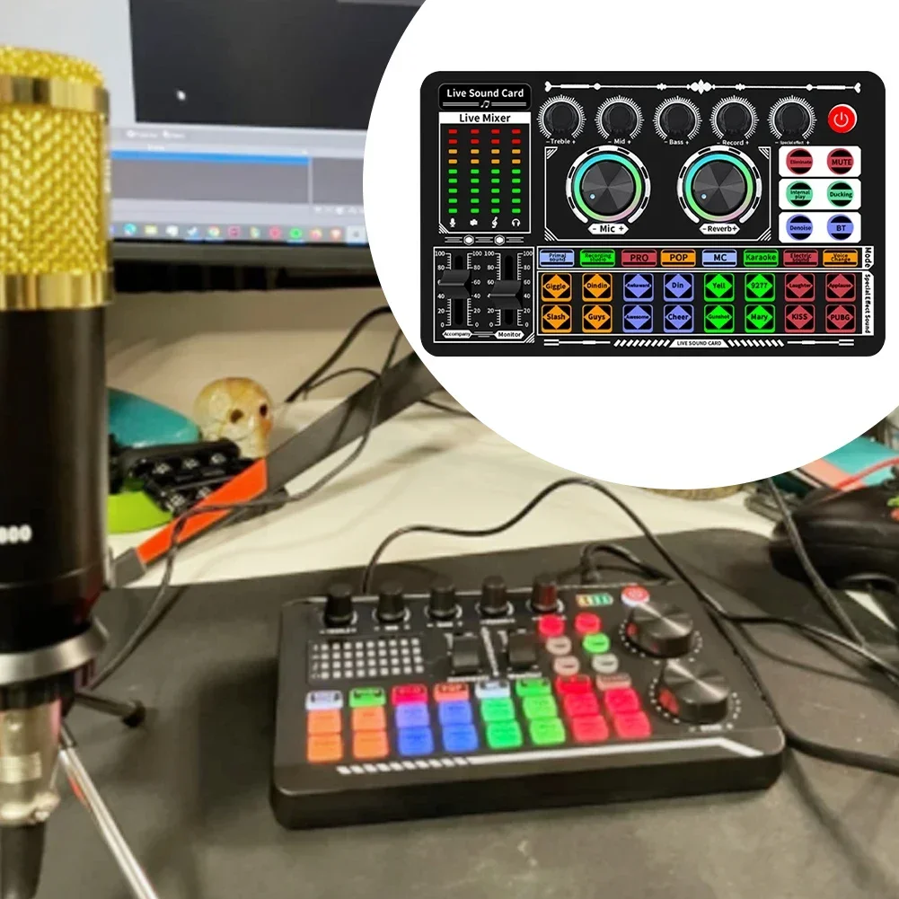 Mezclador de Audio USB, tarjet - Audio Music Voice Changer reseña y precio