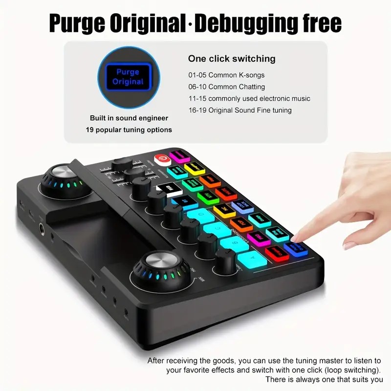 Mezclador de audio, tarjeta de - Audio Music Voice Changer reseña y precio