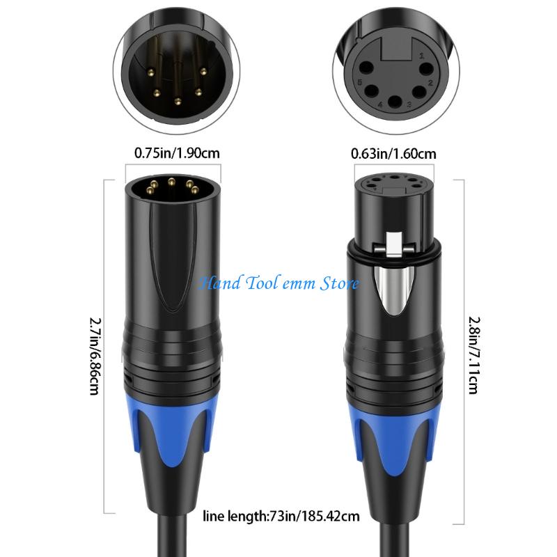 Cable XLR H37F 5 pines profesi - Audio And Music Splitter reseña y precio