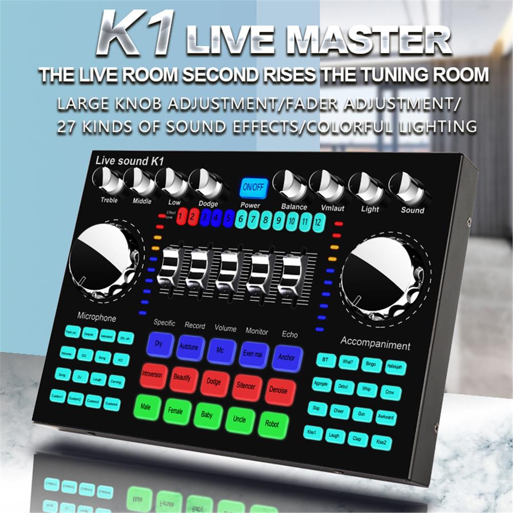 Mezclador de Audio K1, Tarjeta - Audio Music Voice Changer reseña y precio