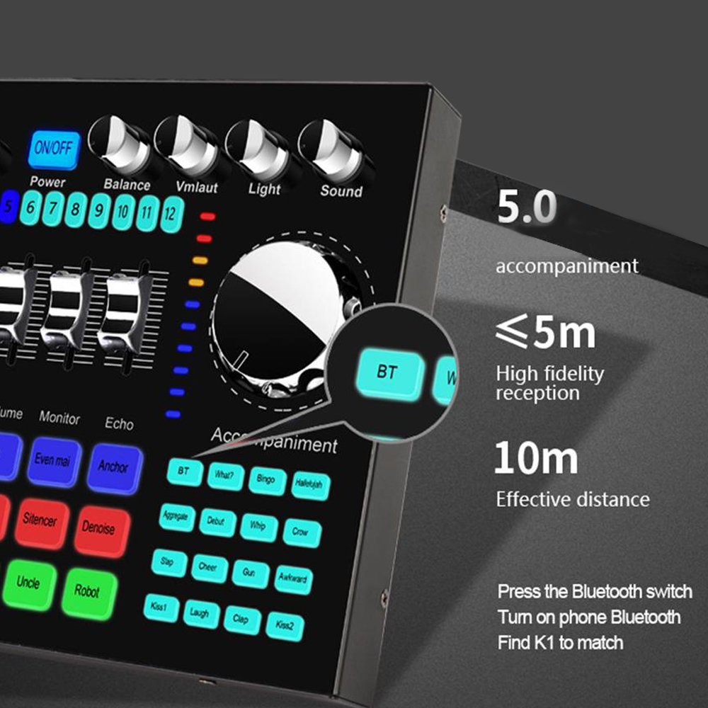 Mezclador de Audio K1, Tarjeta - Audio Music Voice Changer reseña y precio