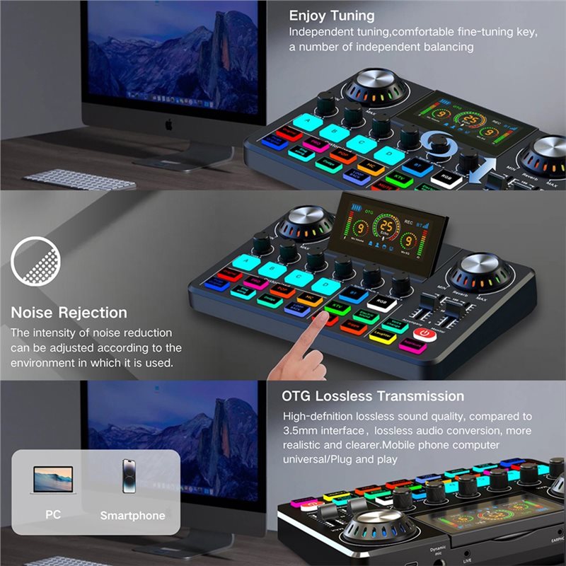 Mezclador de Audio ABLB, Tarje - Audio Music Voice Changer reseña y precio